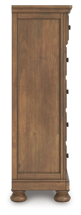 Feddinger Queen Panel Bed, Dresser, Mirror, Chest and Nightstand