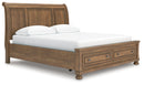 Feddinger California King Storage Sleigh Bed