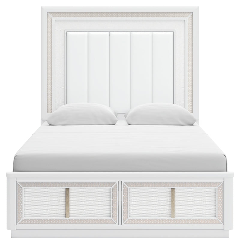 Chalanna Queen Panel Storage Bed and Nightstand