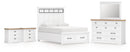 Ashbryn Queen Panel Storage Bed, Dresser, Mirror and 2 Nightstands