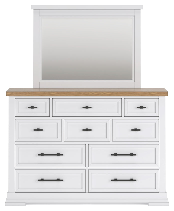 Ashbryn Queen Panel Storage Bed, Dresser, Mirror and 2 Nightstands