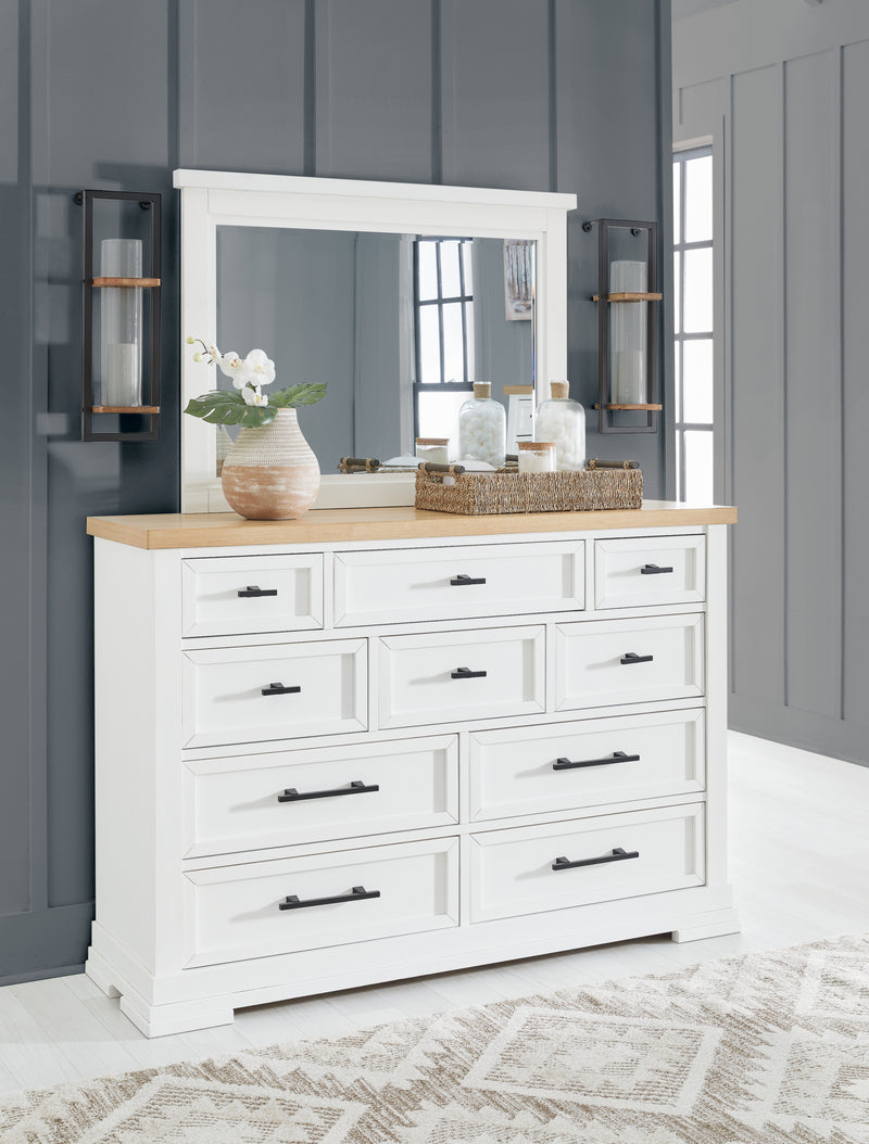 Ashbryn Queen Storage Bed, Dresser, Mirror and Nightstand