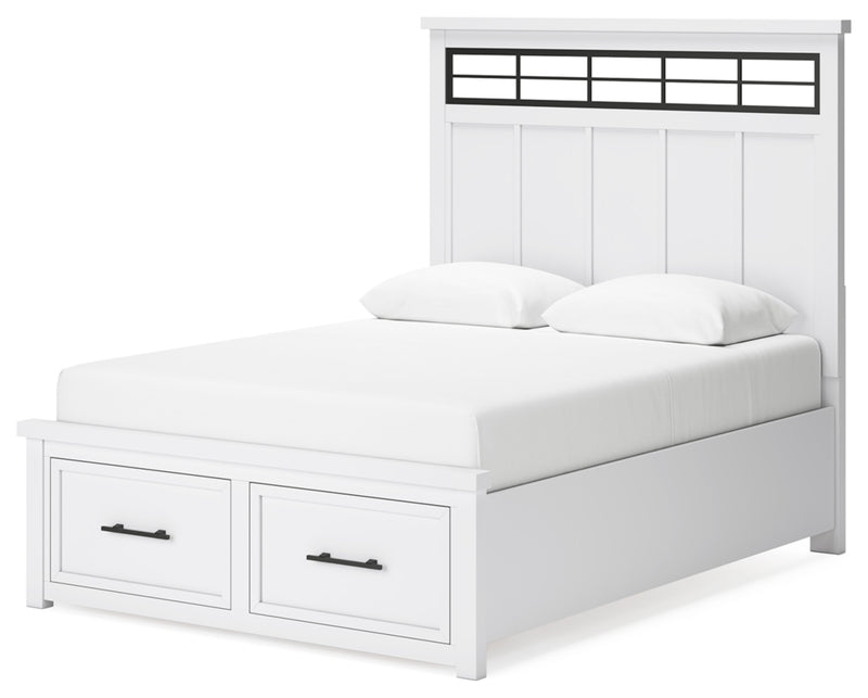 Ashbryn Queen Storage Bed, Dresser, Mirror and Nightstand