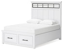 Ashbryn Queen Panel Storage Bed, Dresser and Mirror