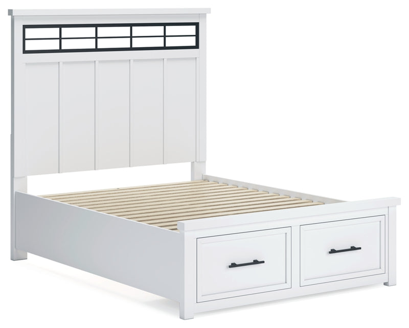 Ashbryn Queen Storage Bed, Dresser, Mirror and Nightstand