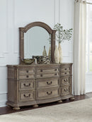 Ardenfield King Sleigh Bed, Dresser, Mirror and Nightstand