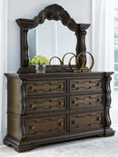 Maylee Queen Panel Bed, Dresser, Mirror, Chest and 2 Nightstands