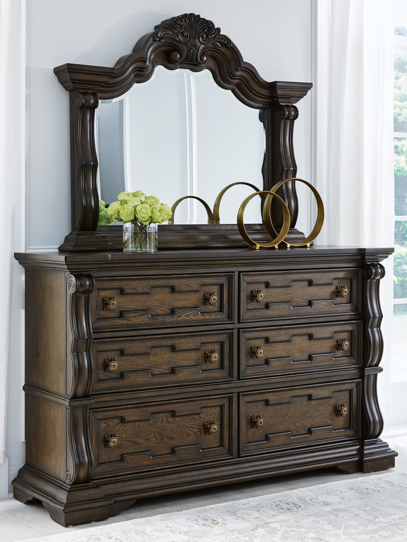Maylee Queen Panel Bed, Dresser, Mirror, Chest and 2 Nightstands