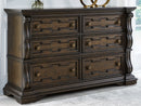 Maylee Queen Upholstered Bed, Dresser, Chest and Nightstand