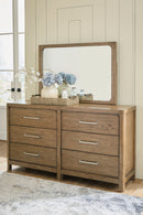 Cabalynn King Panel Bed with Storage, Dresser and Mirror