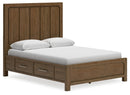 Cabalynn Queen Panel Bed with Storage, Dresser and Mirror