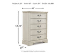 Arlendyne King Panel Bed, Dresser, Mirror, Chest and 2 Nightstands