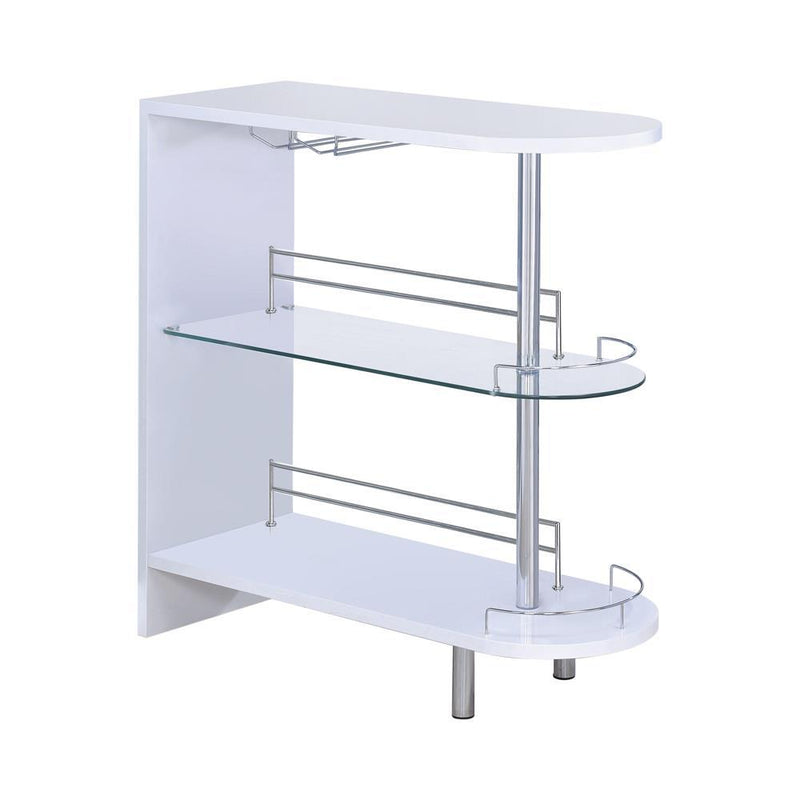 G101064 Contemporary Glossy White Bar Table