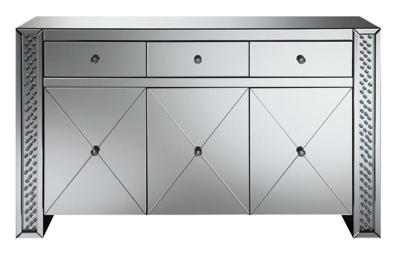 G951100 Contemporary Silver and Black Cabinet