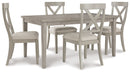 Parellen Dining Table and 4 Chairs