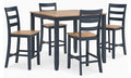 Gesthaven Counter Height Dining Table and 4 Barstools (Set of 5)
