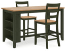 Gesthaven Counter Height Dining Table and 2 Barstools