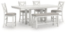 Robbinsdale Counter Height Dining Table, 4 Barstools and Bench