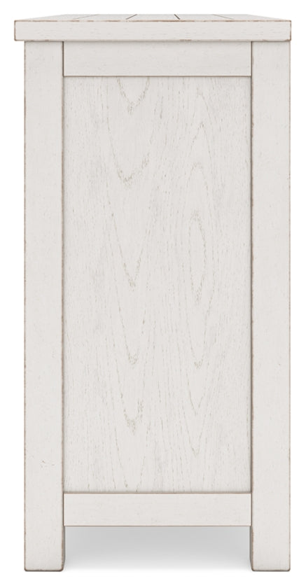 Robbinsdale Counter Height Dining Table, 2 Barstools, Bench and Server