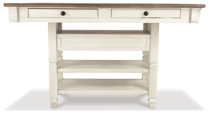 Bolanburg Counter Height Dining Table and 4 Barstools with Display Cabinet