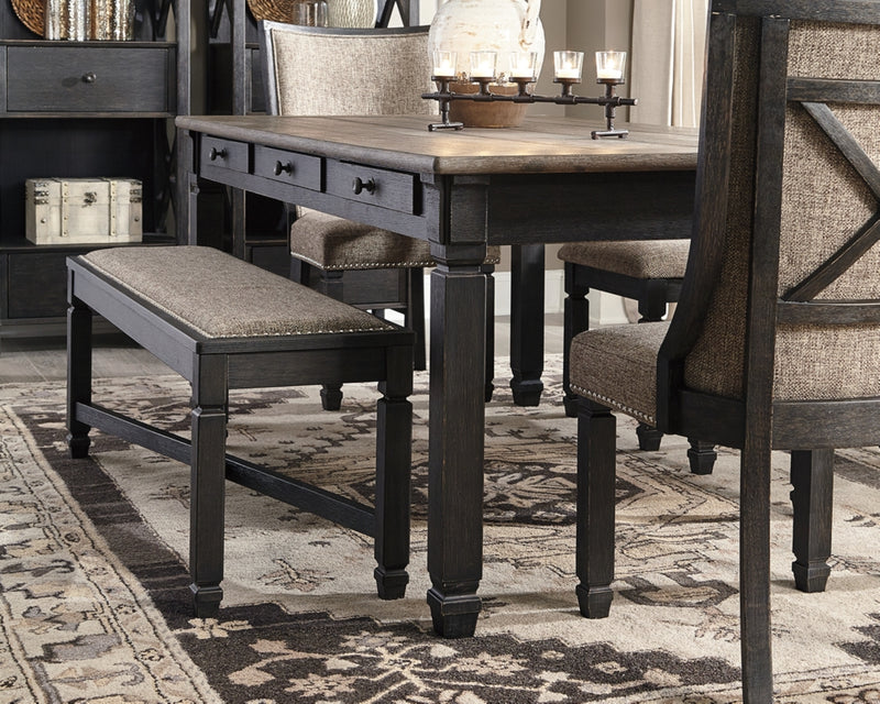 Tyler Creek Dining Table and 4 Chairs with Bench