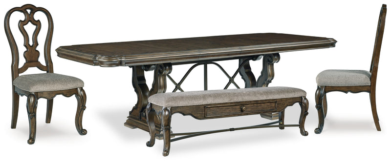 Maylee Dining Table, 2 Chairs and Bench