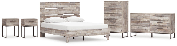 Neilsville Queen Platform Bed, Dresser, Chest and 2 Nightstands