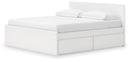 Onita King Panel Platform Bed with 2 Side Storage