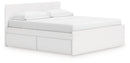 Onita King Panel Platform Bed with 2 Side Storage