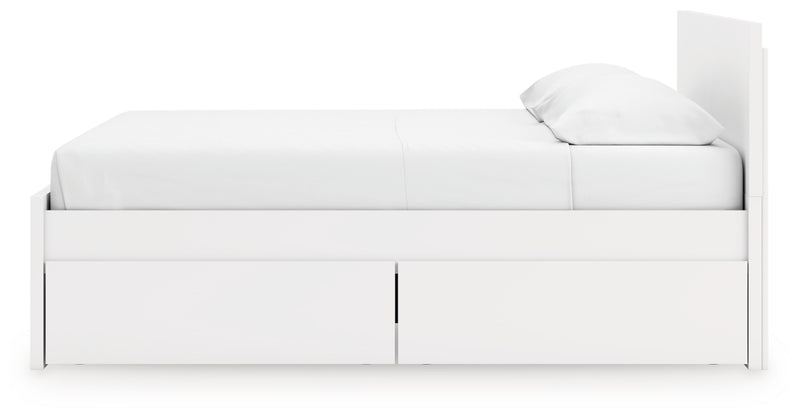 Onita King Panel Platform Bed with 2 Side Storage