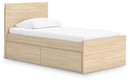 Onita Twin Panel Platform Bed with 1 Side Storage