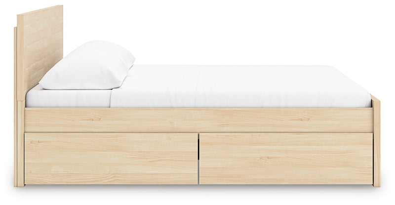 Onita King Panel Platform Bed with 2 Side Storage