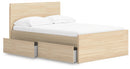 Onita Full Panel Platform Bed with 1 Side Storage