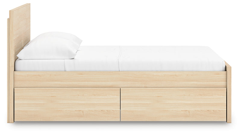 Onita Full Panel Platform Bed with 1 Side Storage