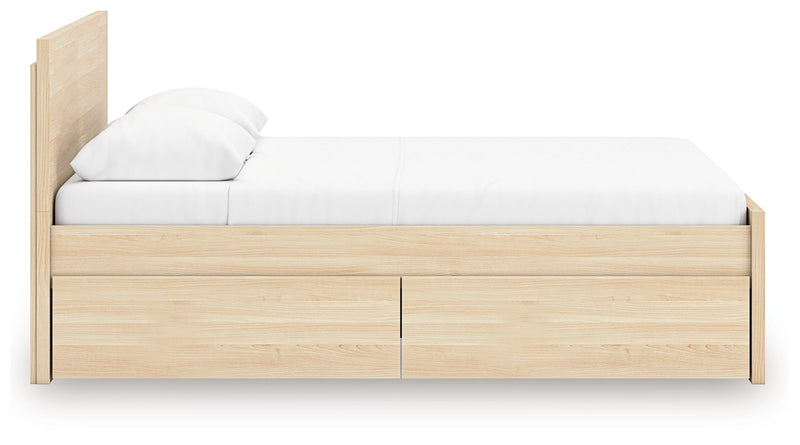 Onita Full Panel Platform Bed with 2 Side Storage
