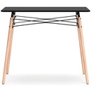 Jaspeni Home Office Desk (Color: Black/Natural)