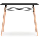 Jaspeni Home Office Desk (Color: Black/Natural)
