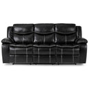 Bastrop Double Reclining Sofa in Black 8230BLK-3
