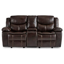 Bastrop Double Glider Reclining Loveseat in Brown 8230BRW-2