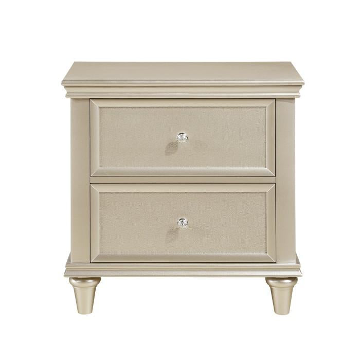 Homelegance Celandine 2 Drawer Nightstand in Silver 1928-4 image