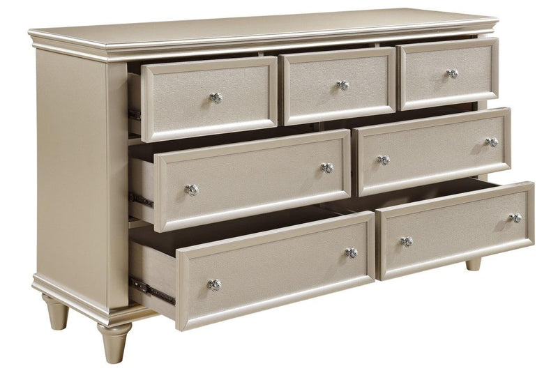 Homelegance Celandine 7 Drawer Dresser in Silver 1928-5