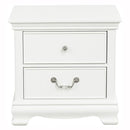 Lucida 2 Drawer Nightstand in White 2039W-4