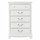 Lucida 5 Drawer Chest in White 2039W-9