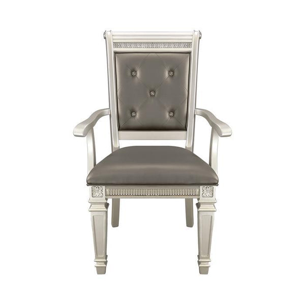 Homelegance Bevelle Arm Chair in Silver (Set of 2) image