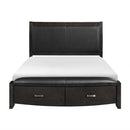 Lyric Queen Sleigh Storage Bed in Brownish Gray 1737NGY-1