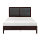 Edina Queen Panel Bed in Espresso-Hinted Cherry