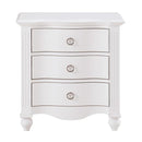 Meghan 3 Drawer Nightstand in White 2058WH-4