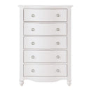 Meghan 5 Drawer Chest in White 2058WH-9