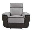 Laertes Power Reclining Chair in Taupe Gray 8318-1PW