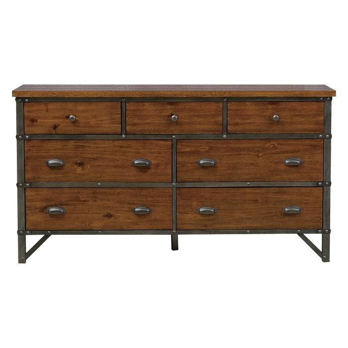 Homelegance Holverson Dresser in Rustic Brown & Gunmetal 1715-5 image